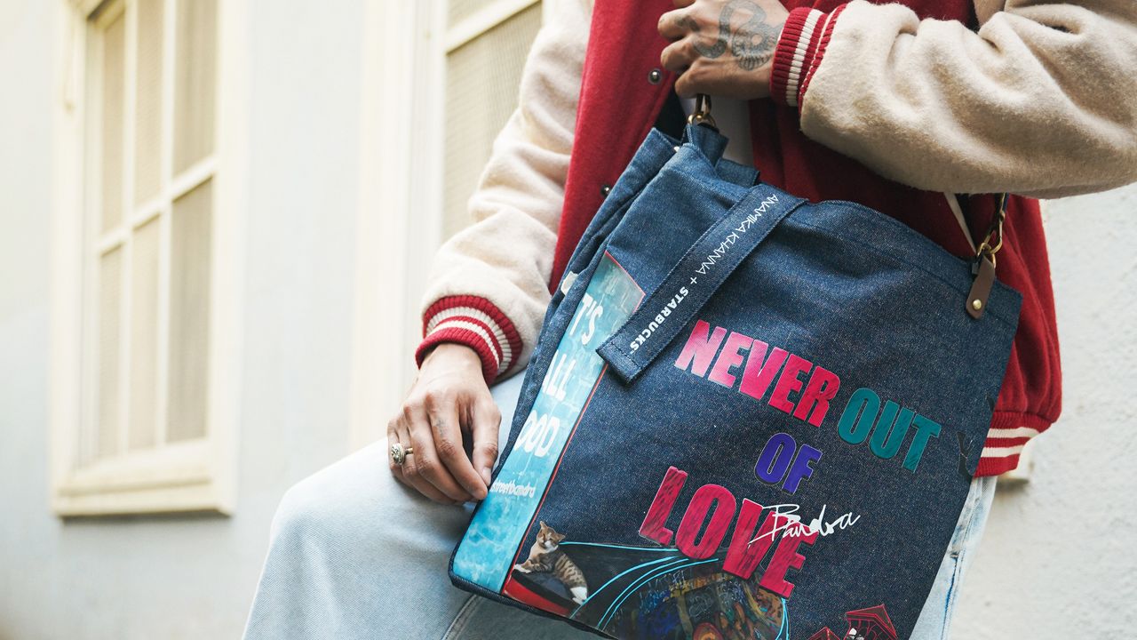 Exclusive: Anamika Khanna creates a milestone collection of denim totes with Starbucks