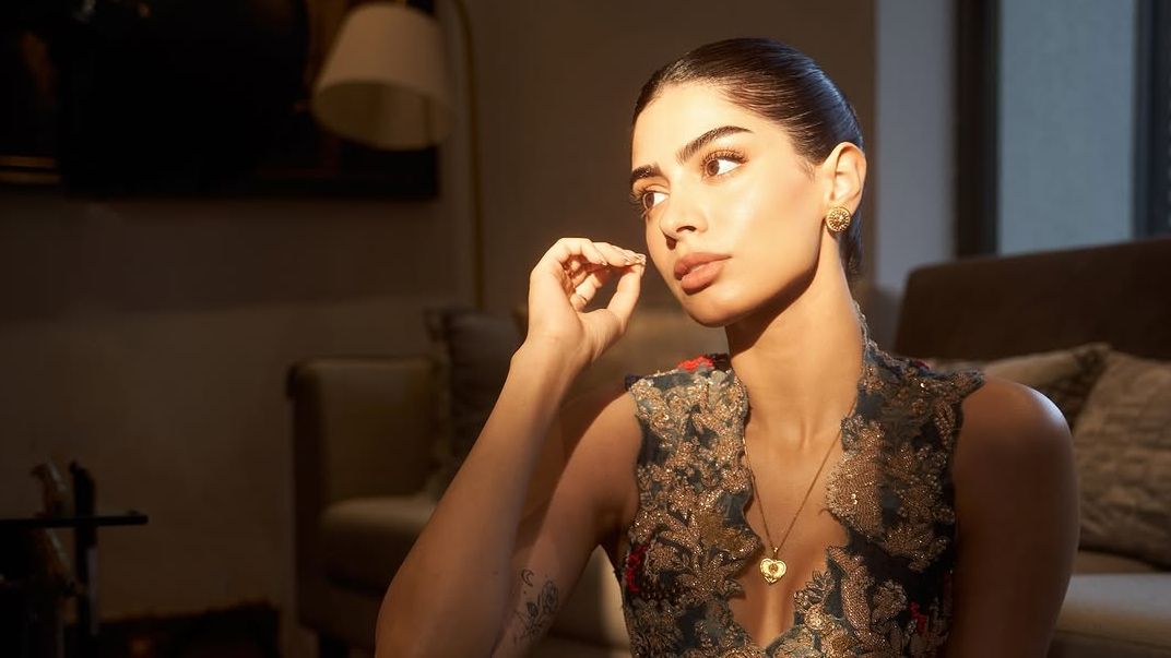 Khushi Kapoor nailed the vest trend in an embroidered ensemble by AK-OK