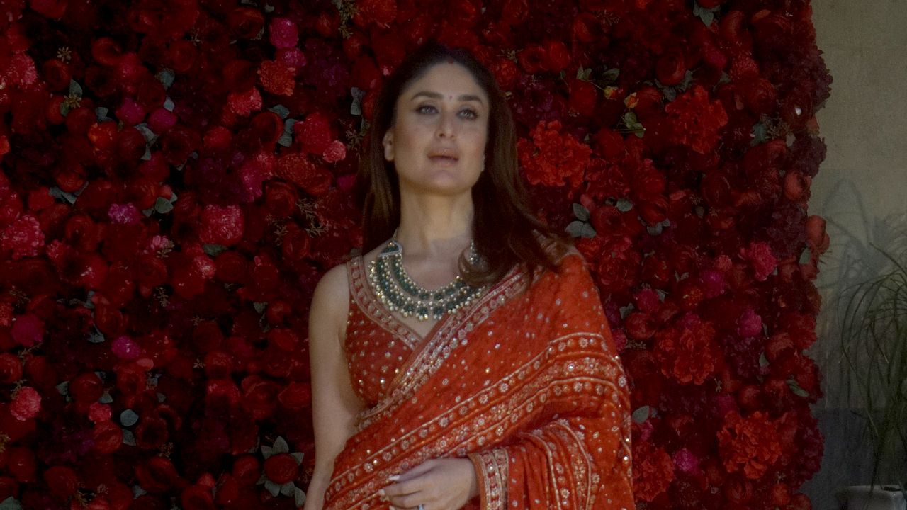 First Look: Kareena Kapoor Khan is making maximalism big again with her red Ritu Kumar sari