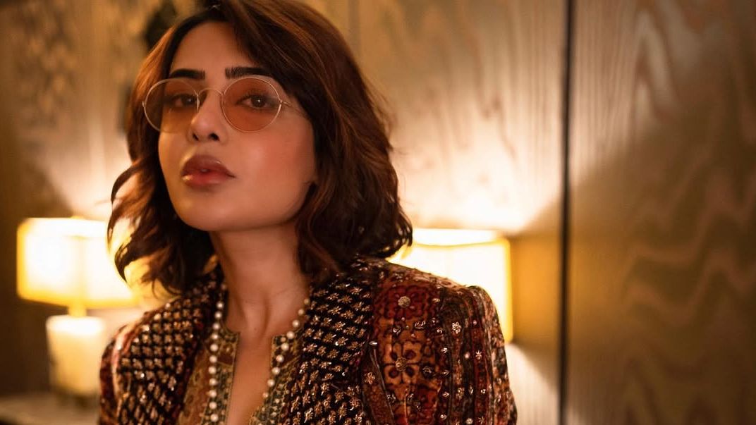 Samantha Ruth Prabhu’s ceremonial wardrobe has it all—monotone saris, beaded jackets and more