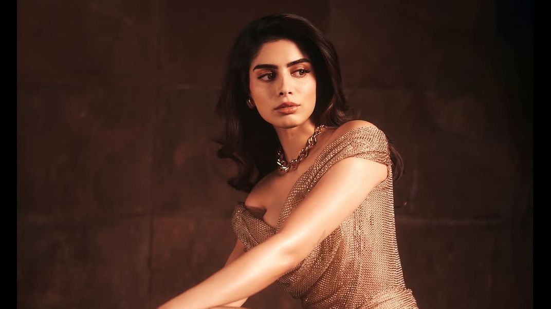 Khushi Kapoor’s draped chainmail-inspired gown is from Vivienne Westwood’s 2022 bridal collection