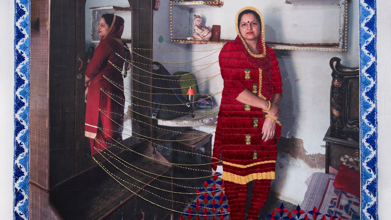 This Indian photographer’s embroidered portraits dignify domestic abuse victims in North India