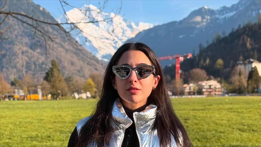 Sara Ali Khan packed puffers and pops of colour for the Swiss slopes