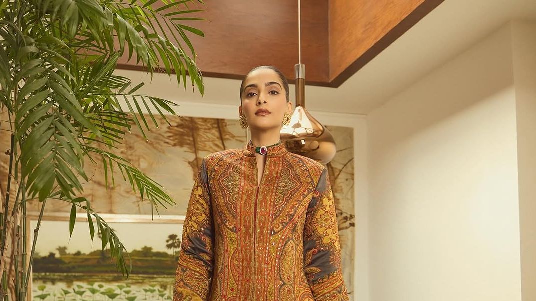 Sonam Kapoor pairs Ritu Kumar’s structured kurta with leather boots from The Row