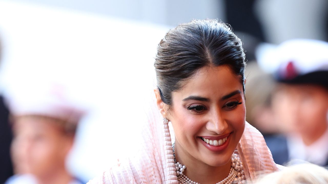 EXCLUSIVE: Janhvi Kapoor debuted at the Cannes Film Festival in a tissue skirt and corset by Tarun Tahiliani