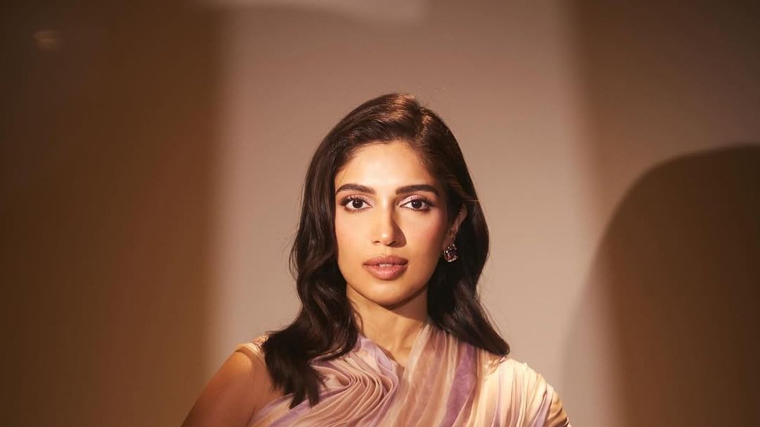 Soft glam, sculpted waves and a rose-toned lip: Bhumi Pednekar gets it right