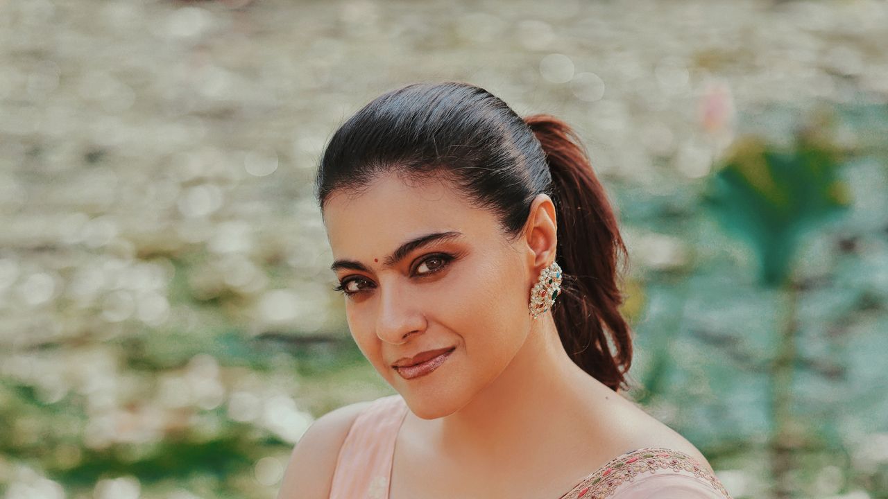 Kajol’s peach organza sari with marodi embroidery is the perfect antidote to grey monsoons