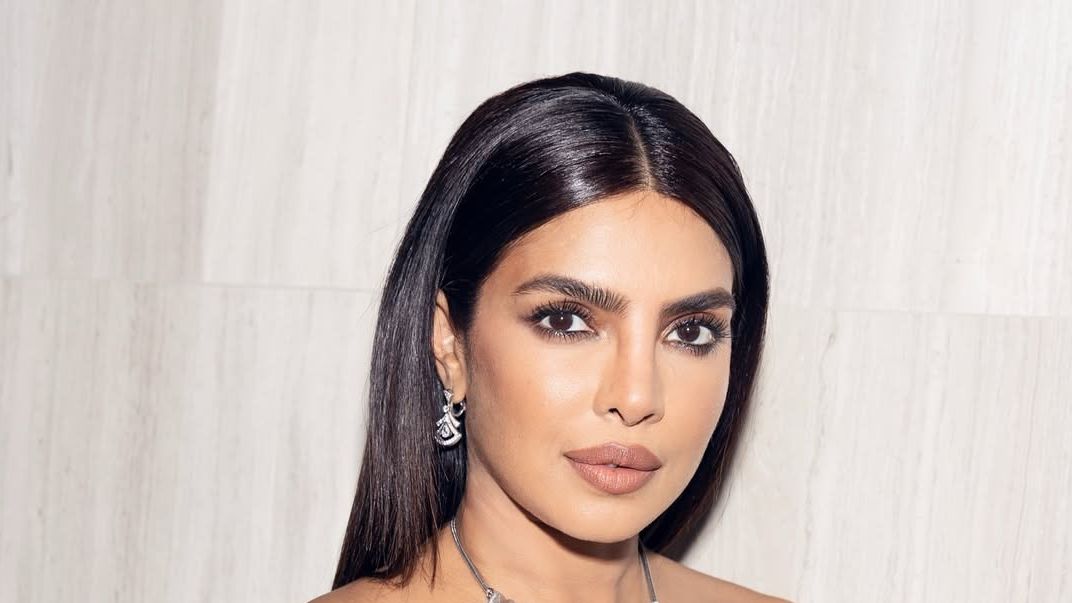 Priyanka Chopra Jonas looked like molten silver in a satin Ralph Lauren gown