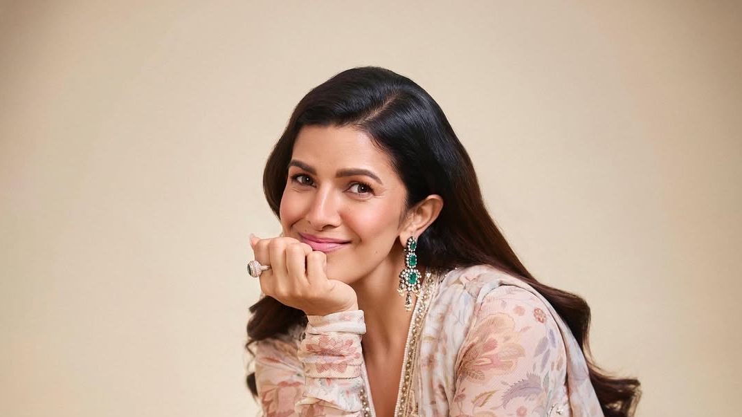 Nimrat Kaur in a chintz-inspired sari is a love letter to India’s floral textile heritage