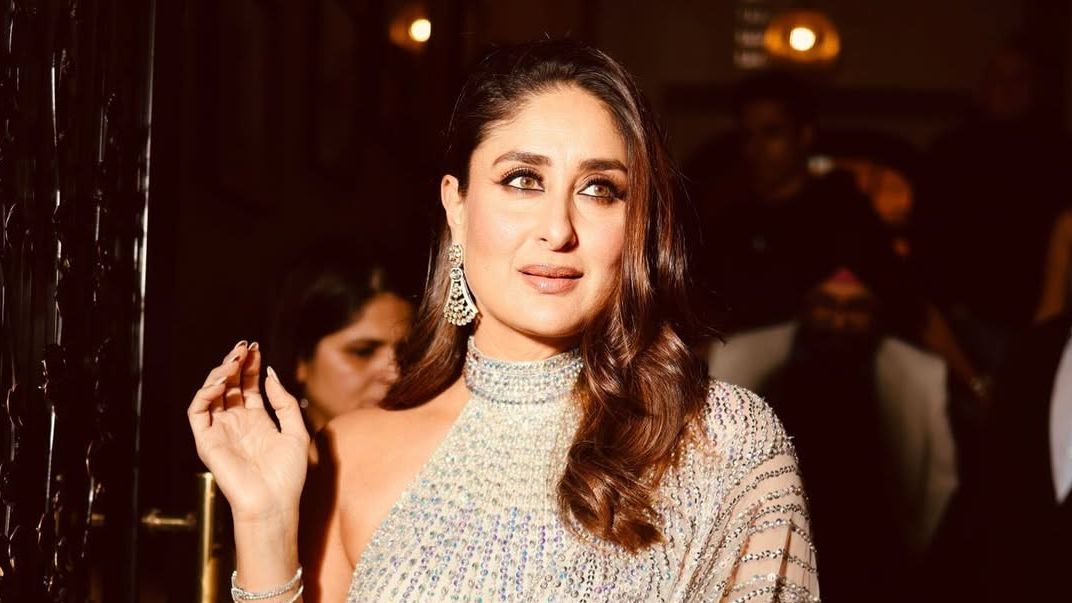Kareena Kapoor Khan shimmers in a silver Manish Malhotra sequined sari