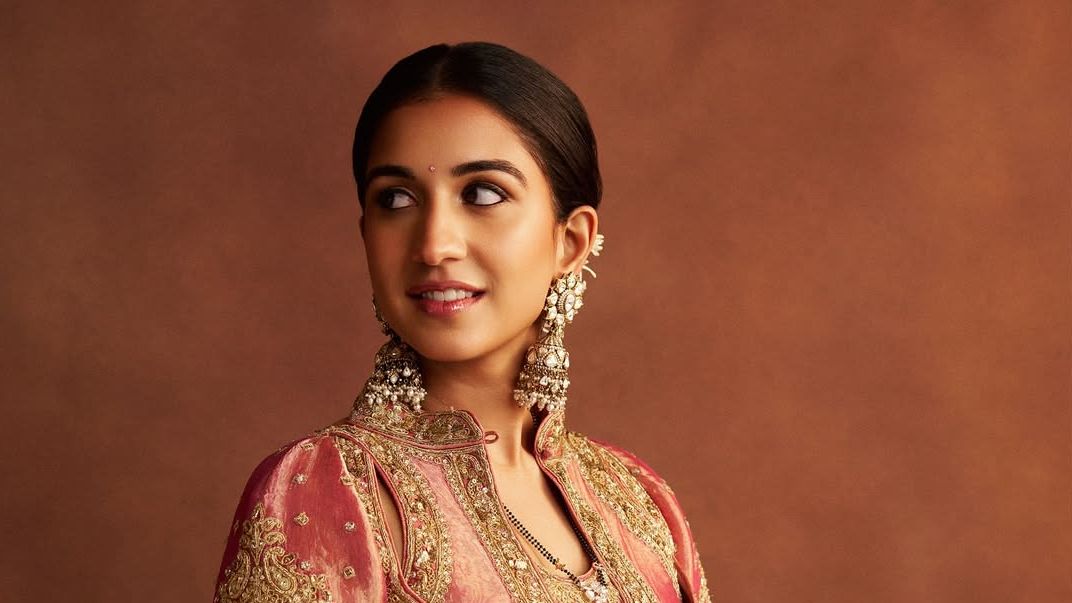 Radhika Merchant Ambani’s rose-pink anarkali shimmers with marodi embroidery and tamba tikki accents