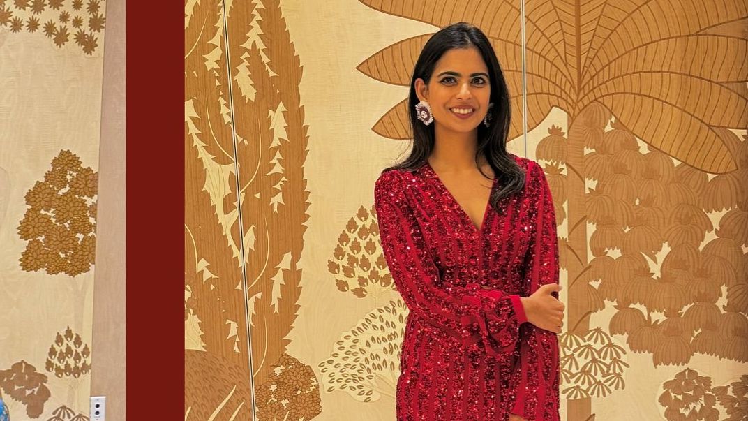 Isha Ambani Piramal makes a scarlet statement in a sequinned co-ord set for her birthday celebration